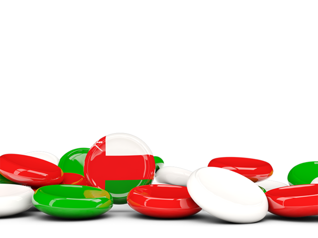 Round buttons background. Download flag icon of Oman at PNG format