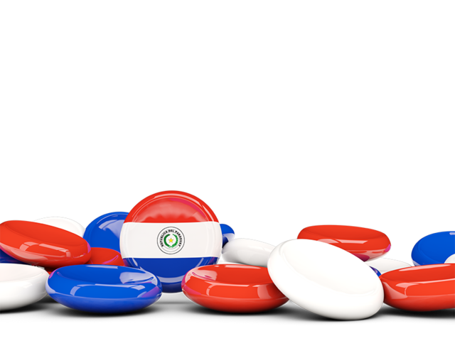 Бэкграунд из круглых пуговиц. Скачать флаг. Парагвай