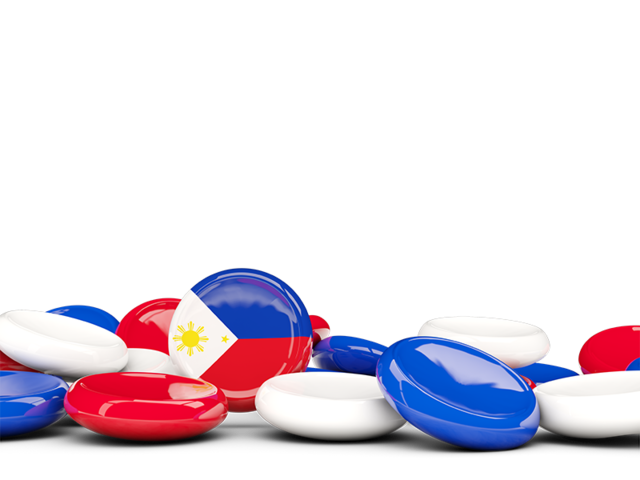 Бэкграунд из круглых пуговиц. Скачать флаг. Филиппины