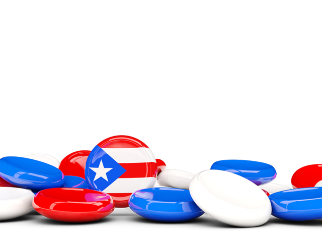 Бэкграунд из круглых пуговиц. Скачать флаг. Пуэрто-Рико