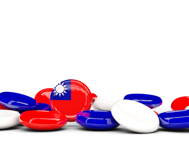 Бэкграунд из круглых пуговиц. Скачать флаг. Тайвань