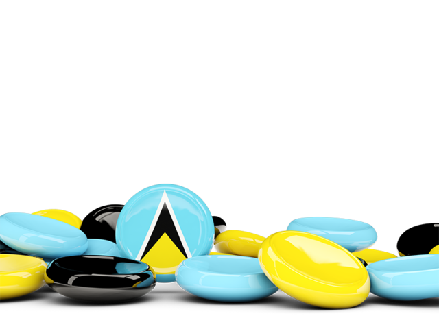 Round buttons background. Download flag icon of Saint Lucia at PNG format