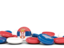 Serbia. Round buttons background. Download icon.