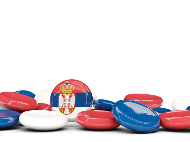 Round buttons background. Download flag icon of Serbia at PNG format