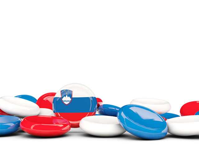 Round buttons background. Download flag icon of Slovenia at PNG format
