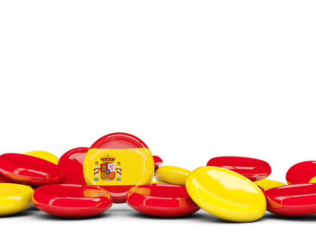 Бэкграунд из круглых пуговиц. Скачать флаг. Испания