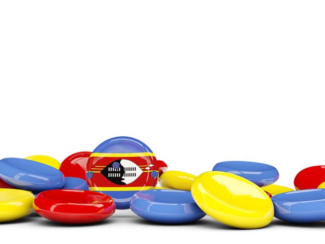 Round buttons background. Download flag icon of Swaziland at PNG format