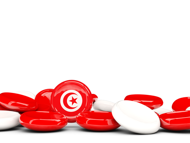 Round buttons background. Download flag icon of Tunisia at PNG format