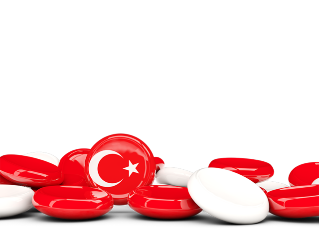 Round buttons background. Download flag icon of Turkey at PNG format