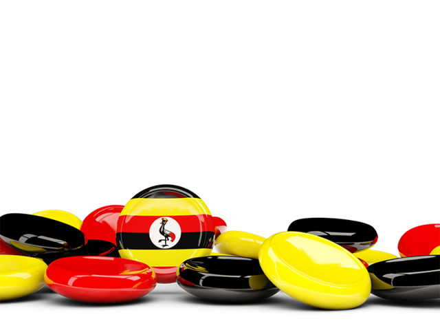 Round buttons background. Download flag icon of Uganda at PNG format