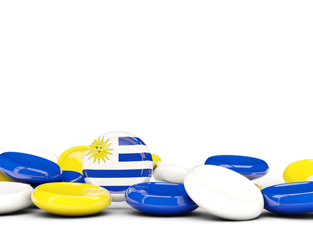 Round buttons background. Download flag icon of Uruguay at PNG format