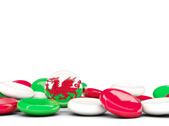 Round buttons background. Download flag icon of Wales at PNG format