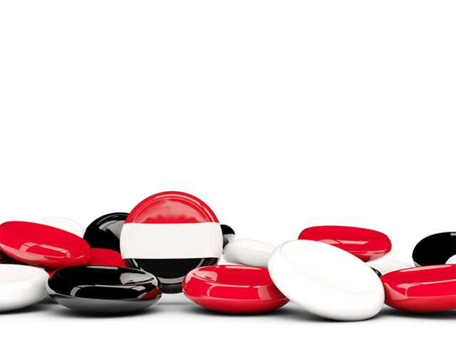 Round buttons background. Download flag icon of Yemen at PNG format