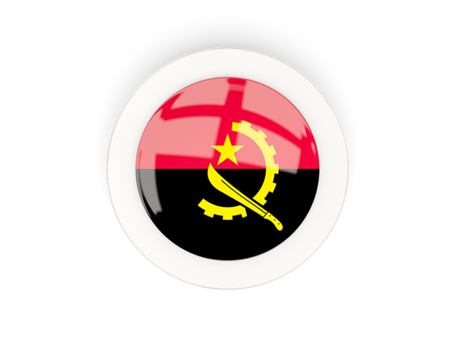 Круглая карбоновая иконка. Скачать флаг. Ангола