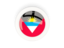 Antigua and Barbuda. Round carbon icon. Download icon.