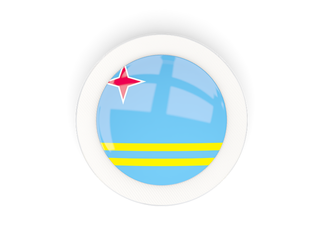 Round carbon icon. Download flag icon of Aruba at PNG format