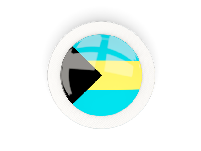 Круглая карбоновая иконка. Скачать флаг. Багамские Острова