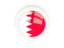 Bahrain. Round carbon icon. Download icon.