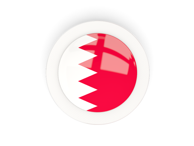 Круглая карбоновая иконка. Скачать флаг. Бахрейн