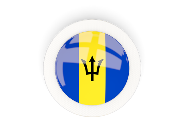 Round carbon icon. Download flag icon of Barbados at PNG format