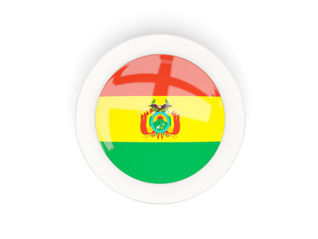 Круглая карбоновая иконка. Скачать флаг. Боливия