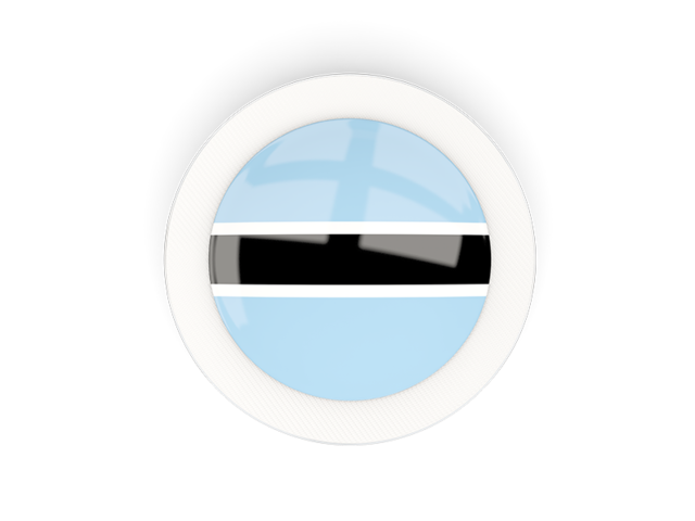 Round carbon icon. Download flag icon of Botswana at PNG format