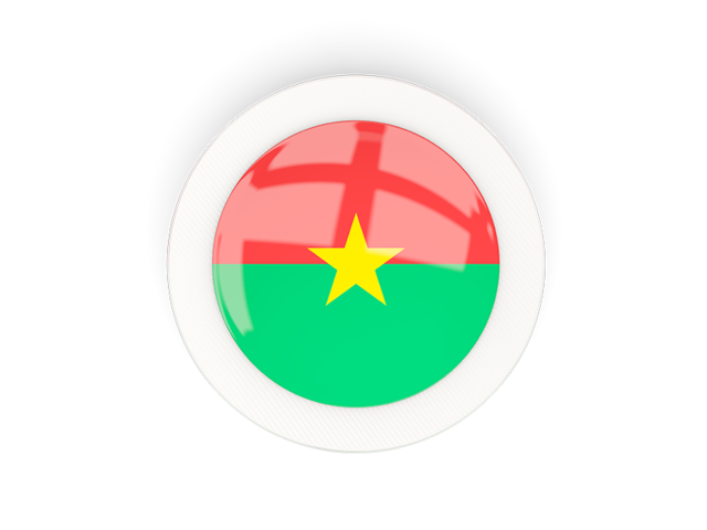 Круглая карбоновая иконка. Скачать флаг. Буркина Фасо
