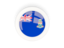 Cayman Islands. Round carbon icon. Download icon.