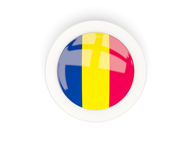 Round carbon icon. Download flag icon of Chad at PNG format