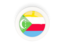 Comoros. Round carbon icon. Download icon.