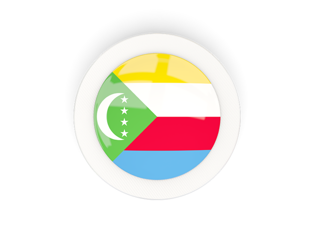 Round carbon icon. Download flag icon of Comoros at PNG format