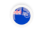 Cook Islands. Round carbon icon. Download icon.