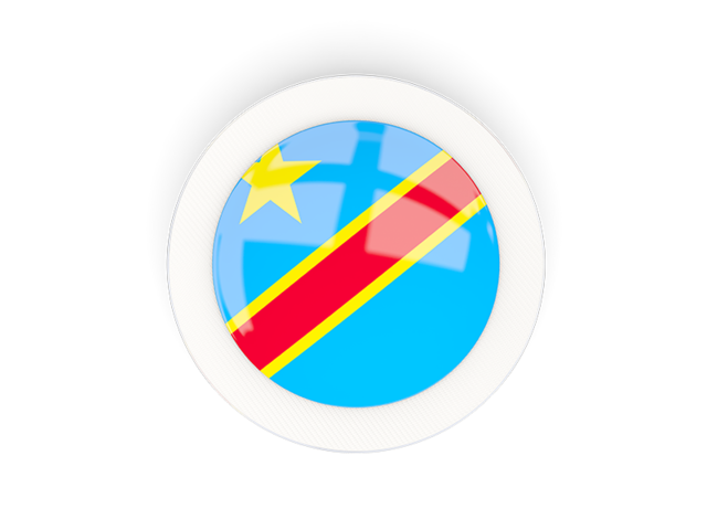 Round carbon icon. Download flag icon of Democratic Republic of the Congo at PNG format