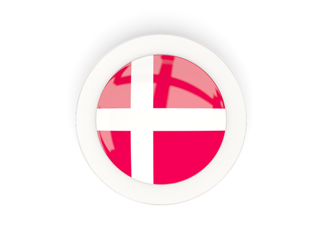 Круглая карбоновая иконка. Скачать флаг. Дания