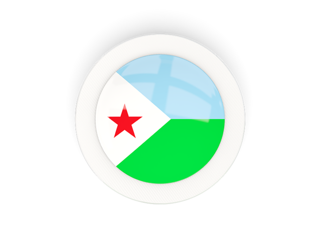 Round carbon icon. Download flag icon of Djibouti at PNG format