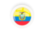 Ecuador. Round carbon icon. Download icon.