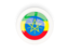 Ethiopia. Round carbon icon. Download icon.