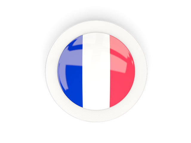 Round carbon icon. Download flag icon of France at PNG format