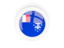 French Southern and Antarctic Lands. Round carbon icon. Download icon.