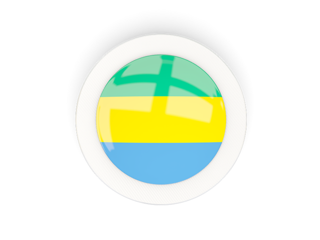 Round carbon icon. Download flag icon of Gabon at PNG format