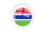 Gambia. Round carbon icon. Download icon.