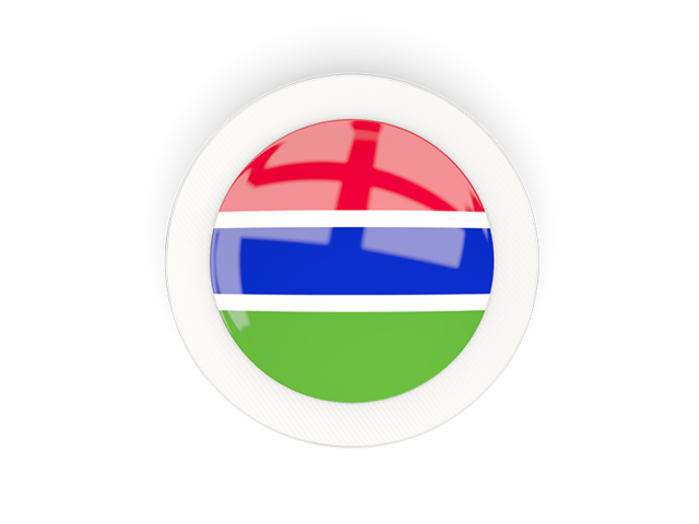 Round carbon icon. Download flag icon of Gambia at PNG format