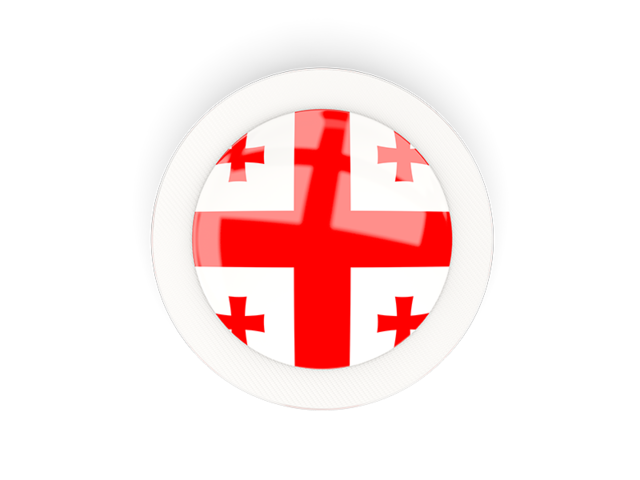 Round carbon icon. Download flag icon of Georgia at PNG format