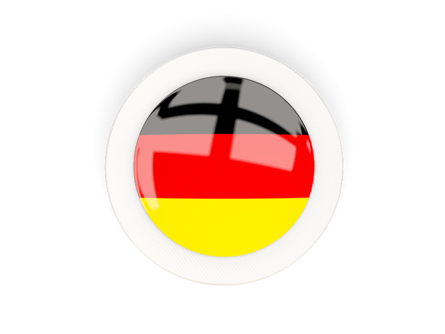 Круглая карбоновая иконка. Скачать флаг. Германия