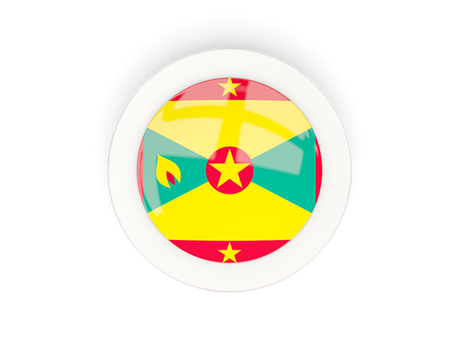 Round carbon icon. Download flag icon of Grenada at PNG format