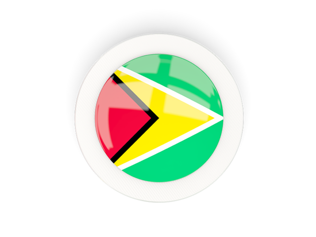 Round carbon icon. Download flag icon of Guyana at PNG format