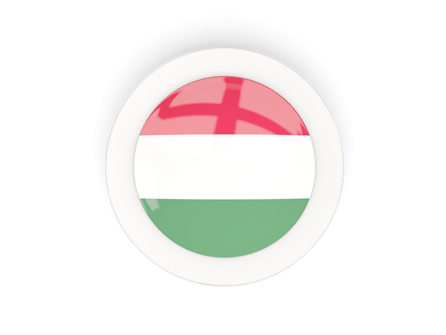 Круглая карбоновая иконка. Скачать флаг. Венгрия