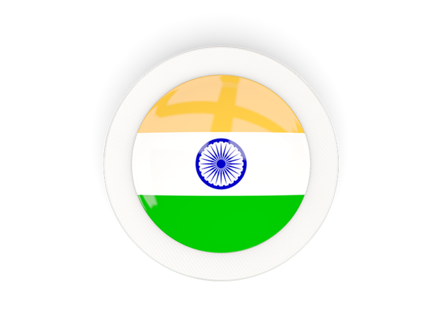Round carbon icon. Download flag icon of India at PNG format