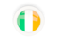 Ireland. Round carbon icon. Download icon.