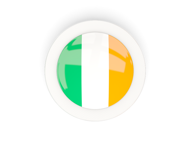 Круглая карбоновая иконка. Скачать флаг. Ирландия